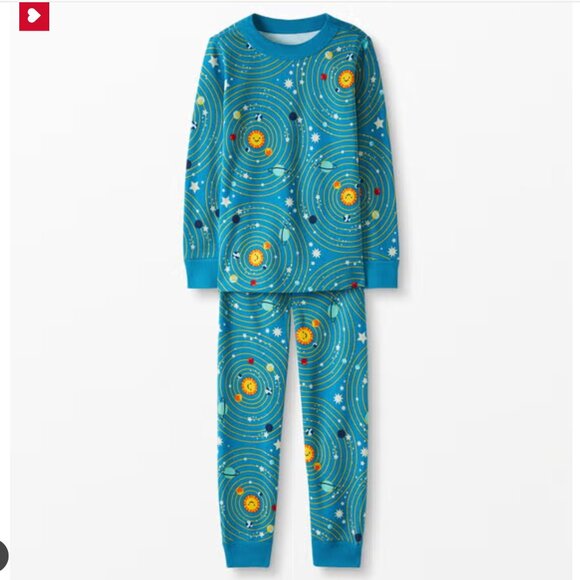 Hanna Anderesson Long John Pajamas Organic Cotton | Solar System | 150CM / US 12 - Picture 1 of 10